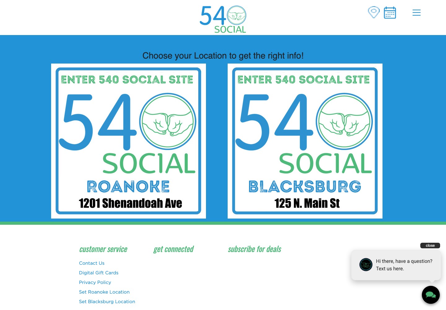 Existing website