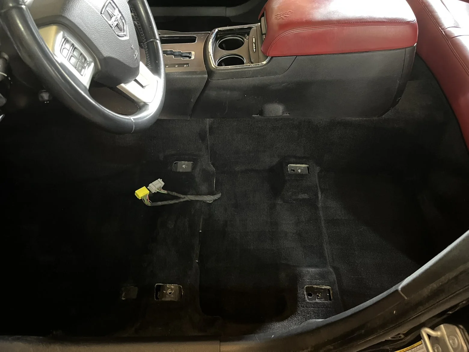Clean driver floor and carpet