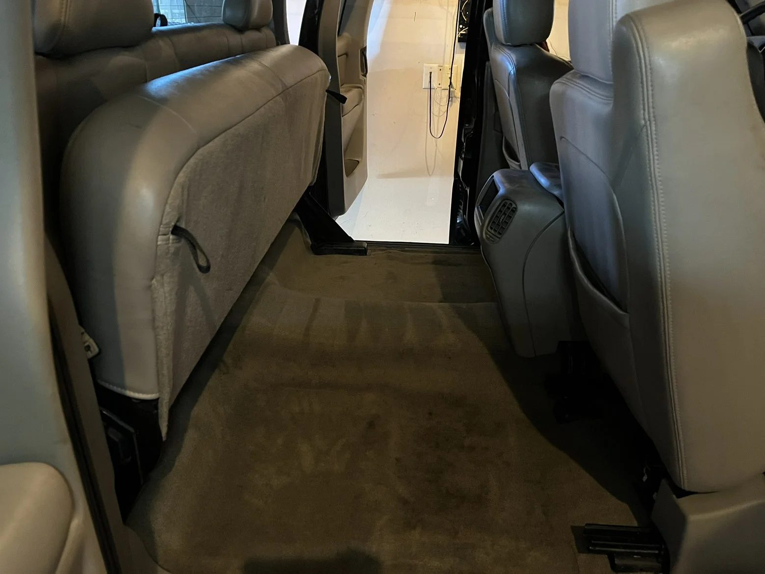 Rear cabin carpet after detailing